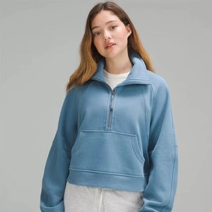 - Lululemon Scuba Oversized Half-Zip Hoodie in Utility Blue